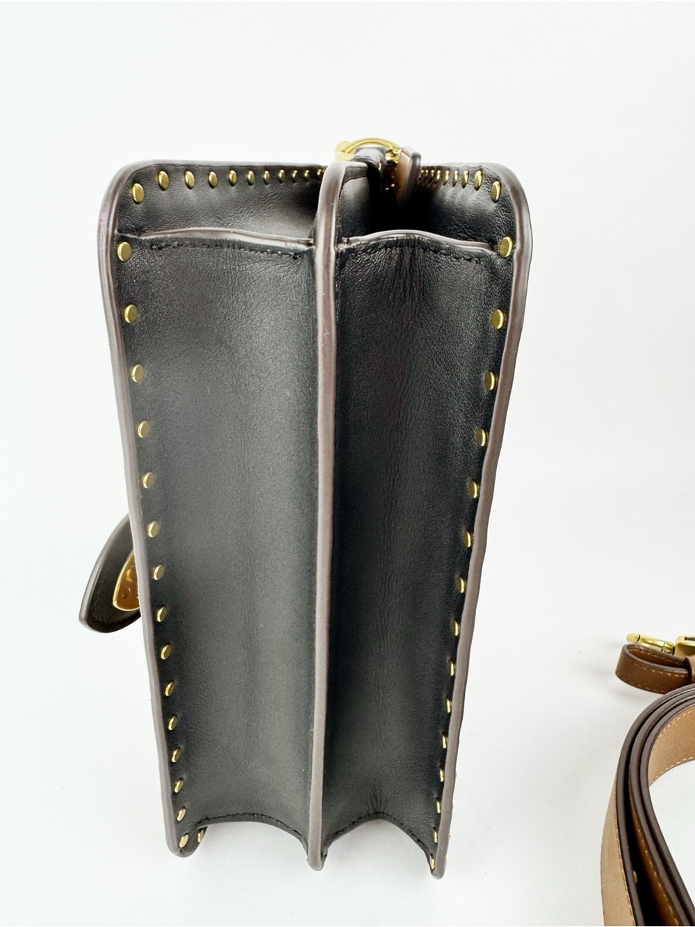 Coach Beat Bag Crossbody Bag Mixed Leather with Chain Shoulder Purse - Picture 3 of 11